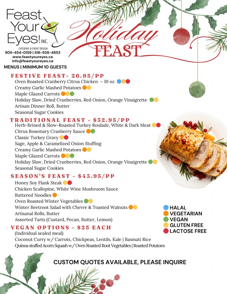 Feast Your Eyes Holiday Menu