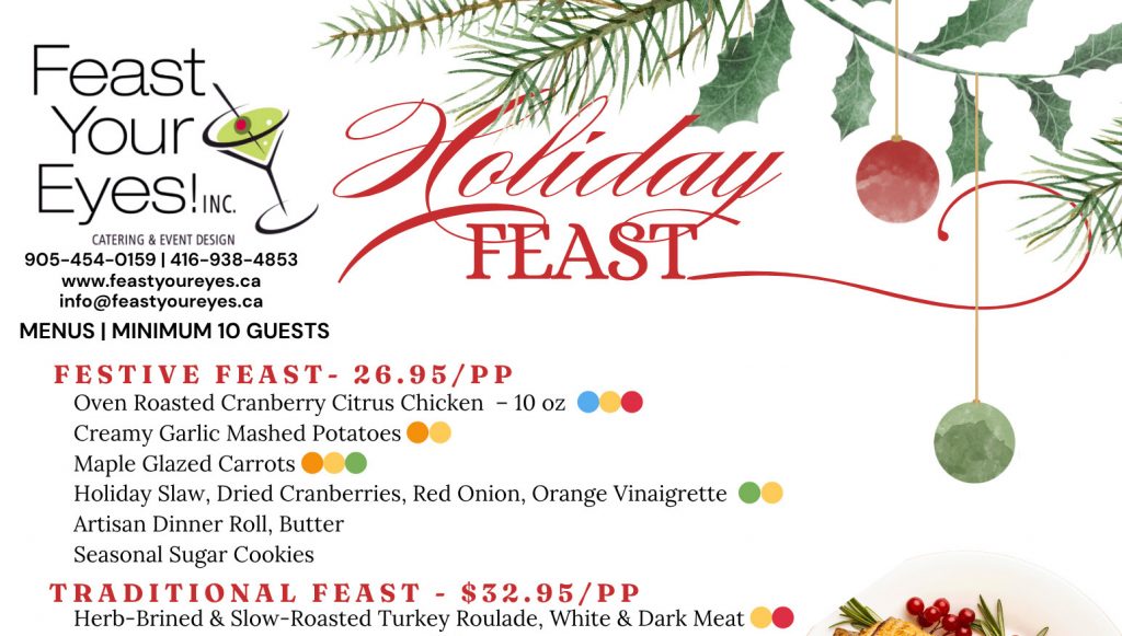 Feast Your Eyes Holiday Menu