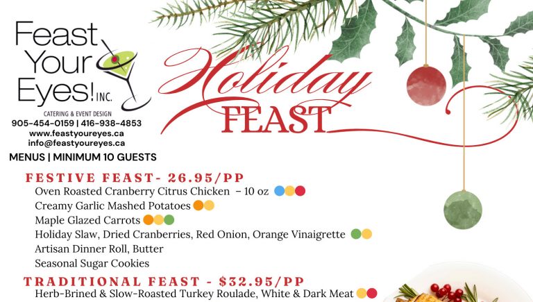 Feast Your Eyes Holiday Menu